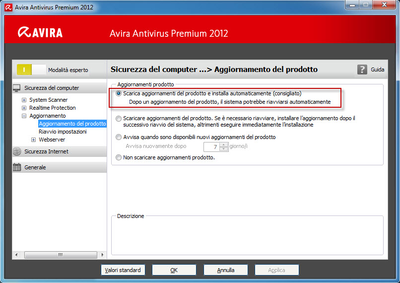 SCARICARE ANTIVIRUS AVIRA VERSIONE ITALIANO GRATIS